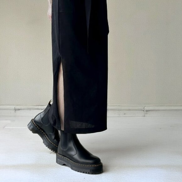 Mame Kurogouchi Black Cotton Jersey Dress - Picture 7 of 7